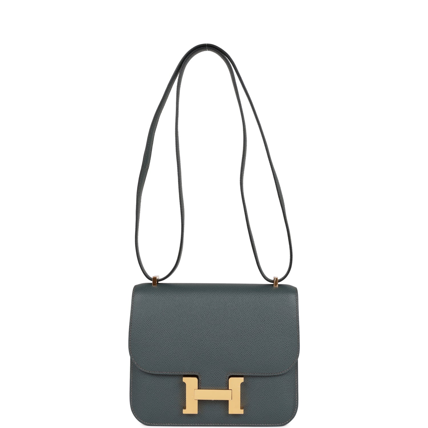 HERMES Constance 18 Bleu Orage Epsom Gold Hardware