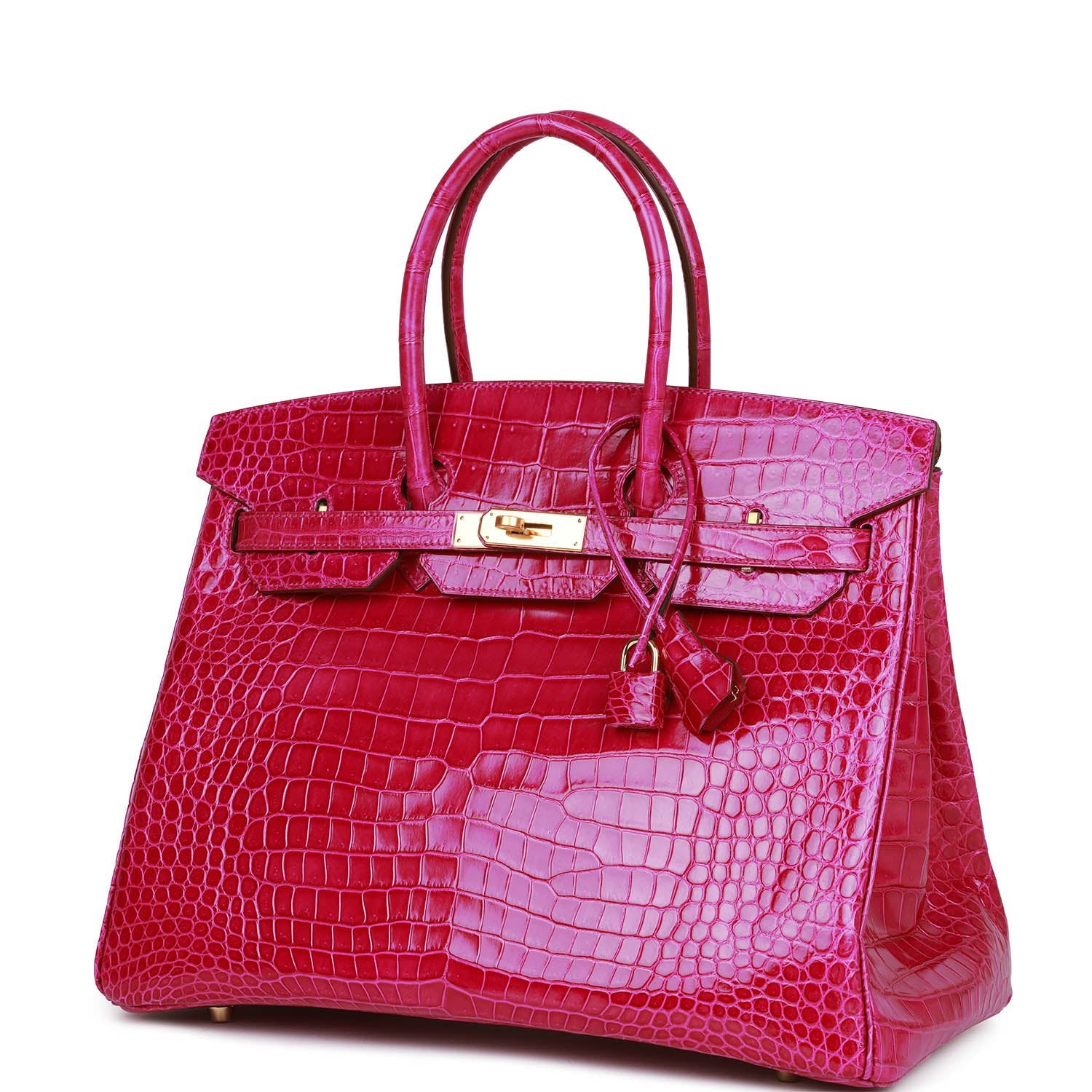 HERMES Birkin 35 Scheherazade Shiny Niloticus Crocodile Gold Hardware
