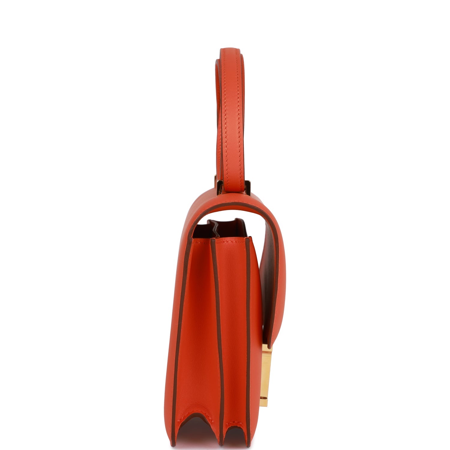 HERMES Constance 18 Orange Swift Gold Hardware