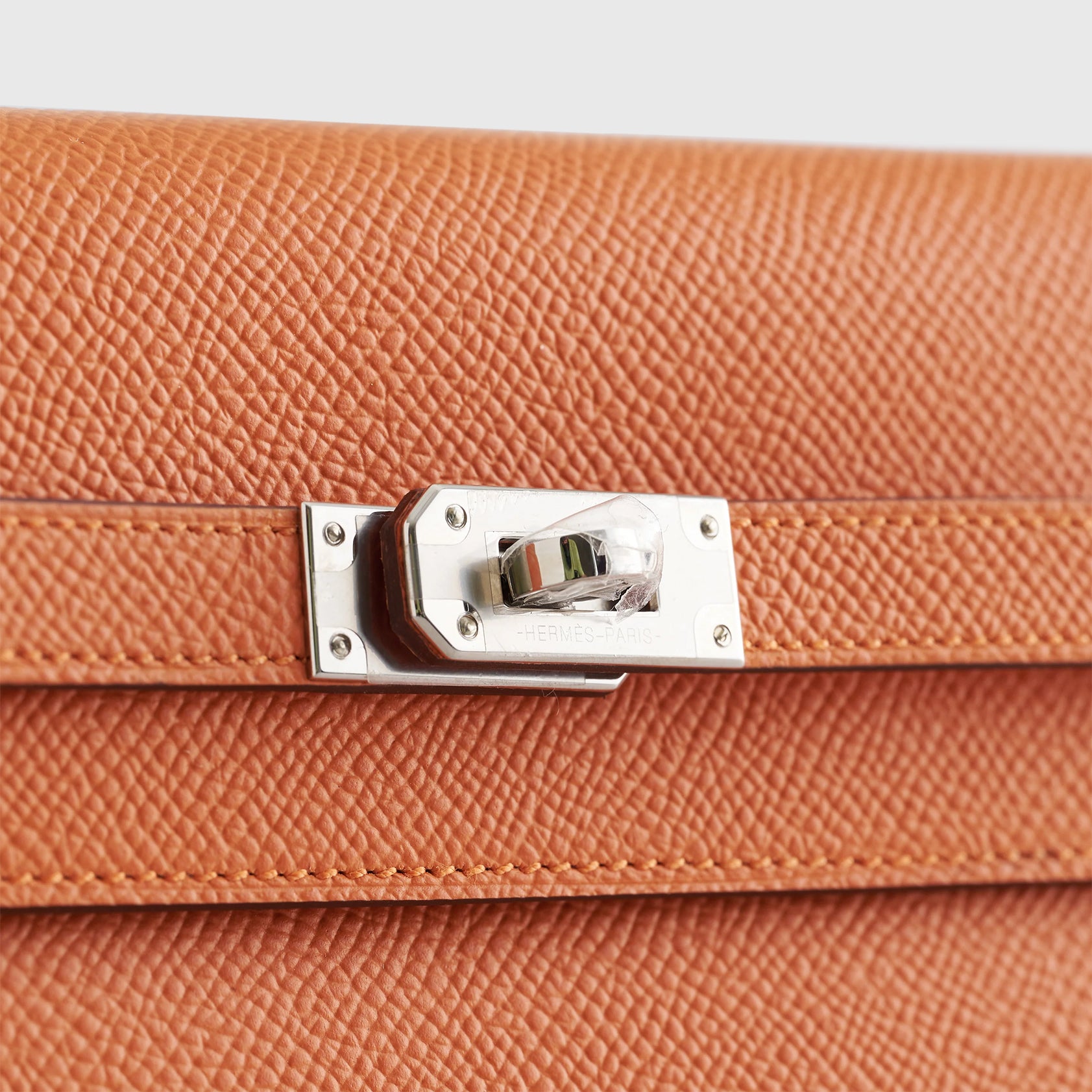HERMES Kelly To Go Epsom Orange Palladium Hardware