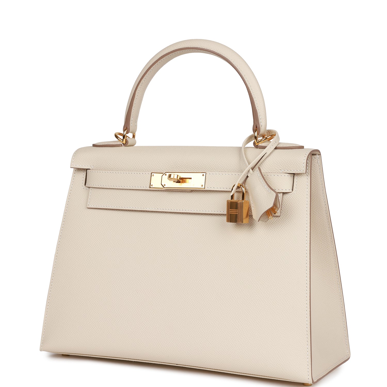 HERMES Craie Epsom Sellier Kelly 28cm Gold Hardware