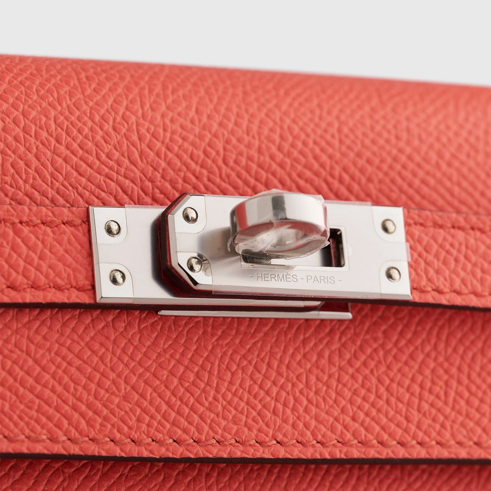 HERMES Kelly 25 Epsom Rose Texas Sellier Palladium Hardware
