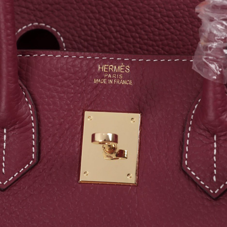HERMES BIRKIN BAG 25 (Garnet red）