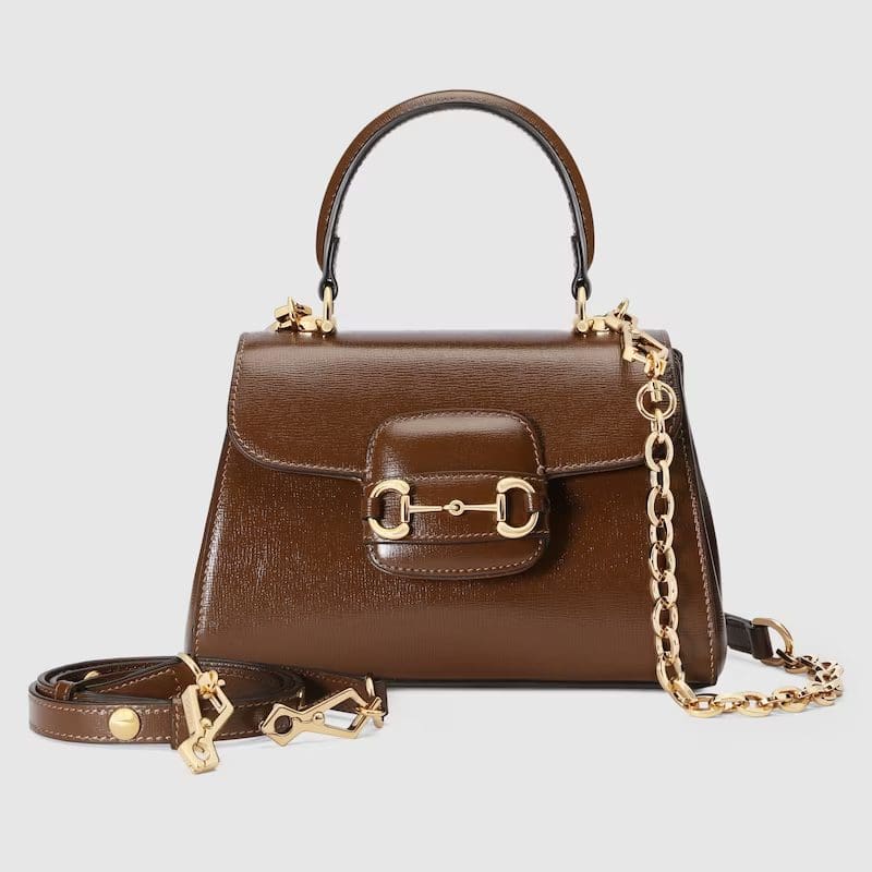 GUCCI HORSEBIT 1955 MINI BAG??BROWN??