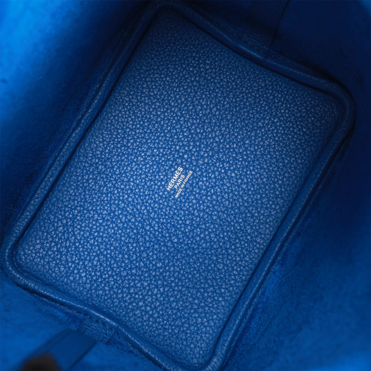 HERMES Picotin Lock 18 Bleu France Clemence Palladium Hardware