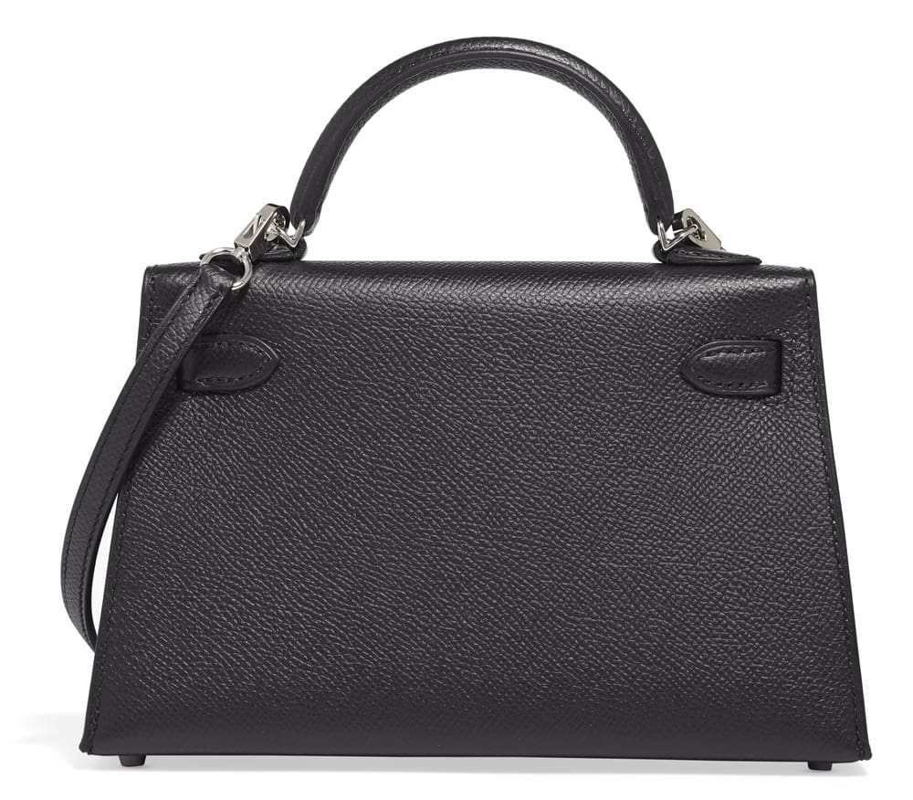 HERMES Kelly Touch Mini Lizard, Veau Madame Black Palladium Hardware