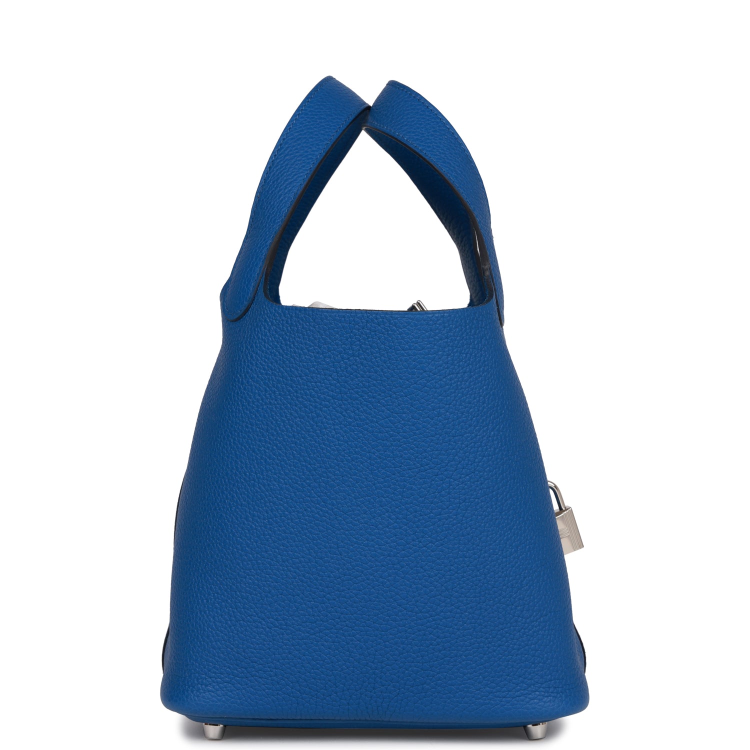 HERMES Picotin Lock 18 Bleu France Clemence Palladium Hardware