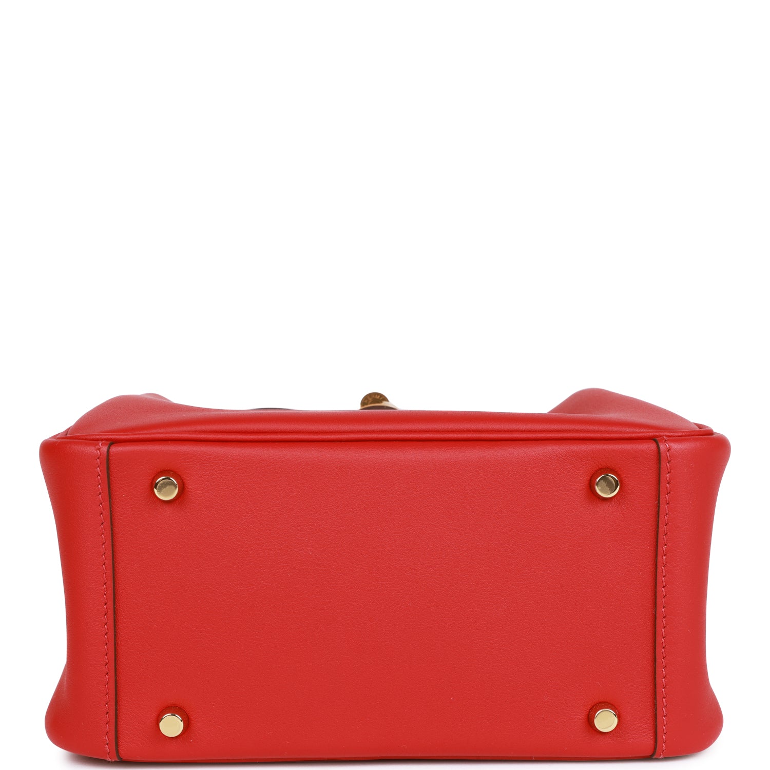 HERMES Mini Lindy Rouge Piment Swift Gold Hardware