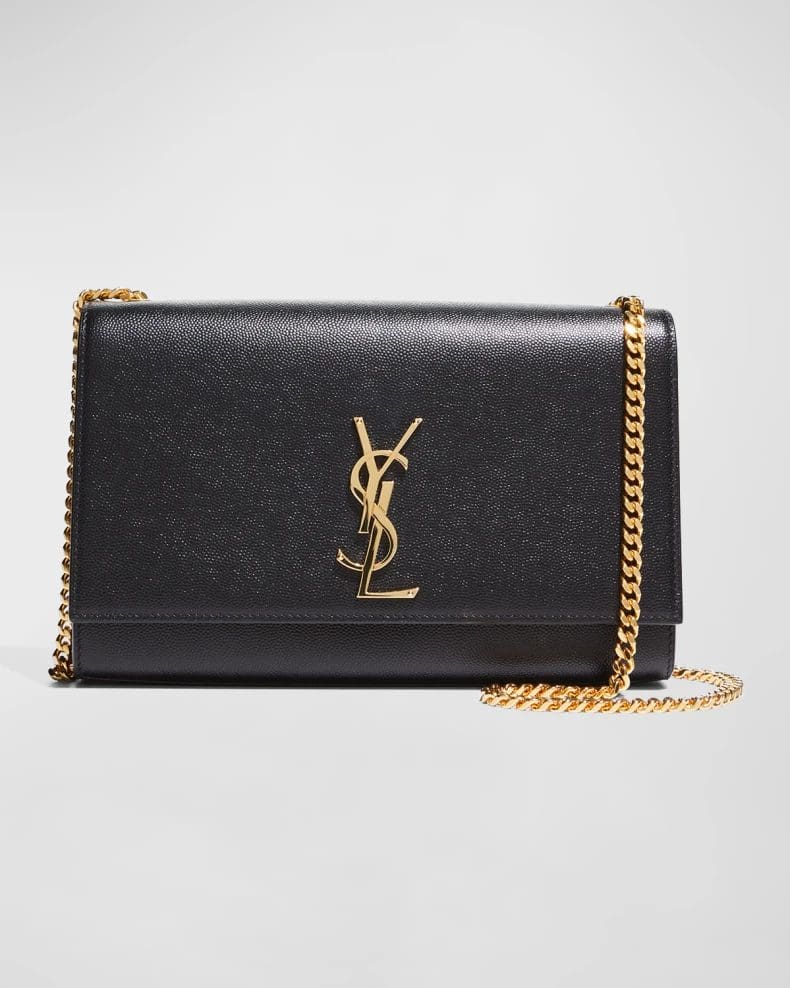 Saint Laurent Kate Medium YSL Crossbody Bag in Grained Leather
