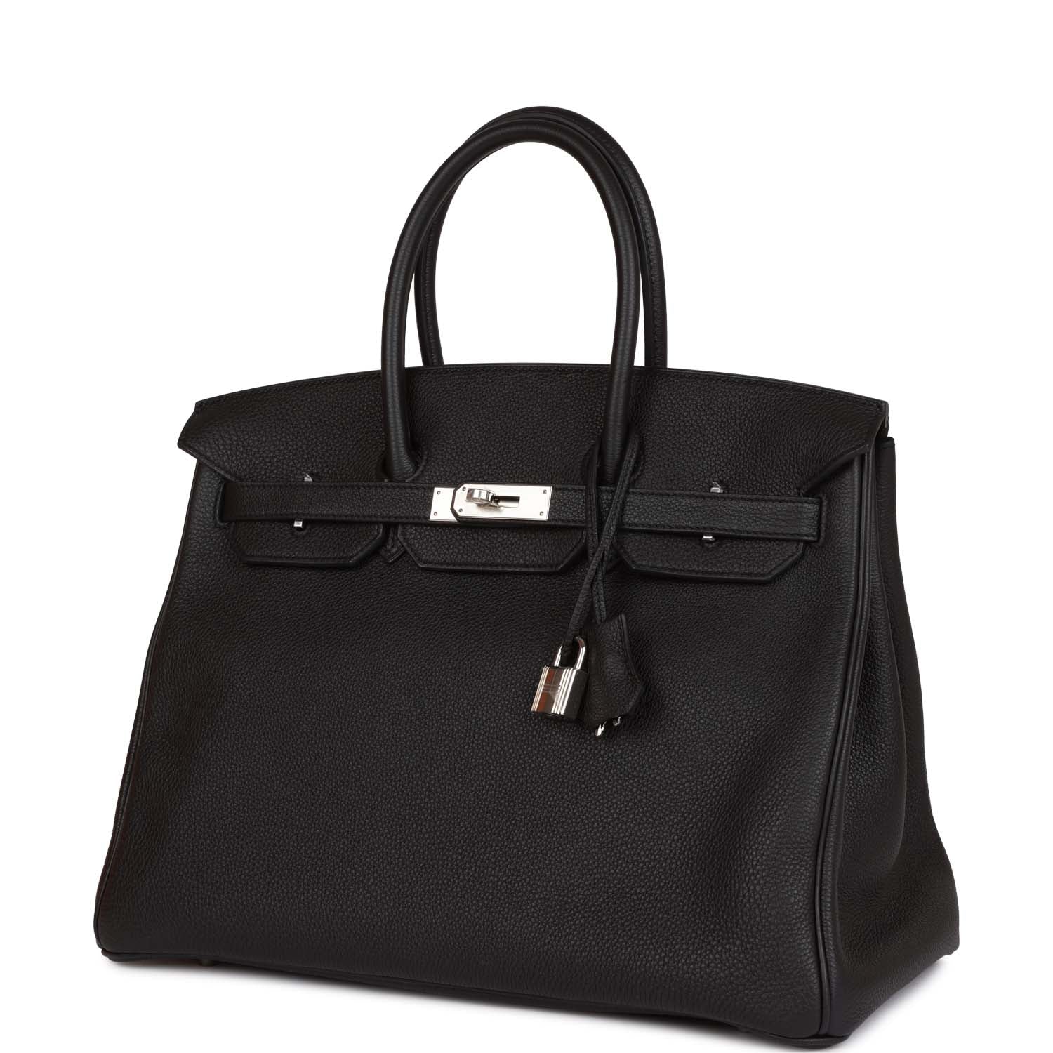 HERMES Birkin 35 Black Togo Palladium Hardware