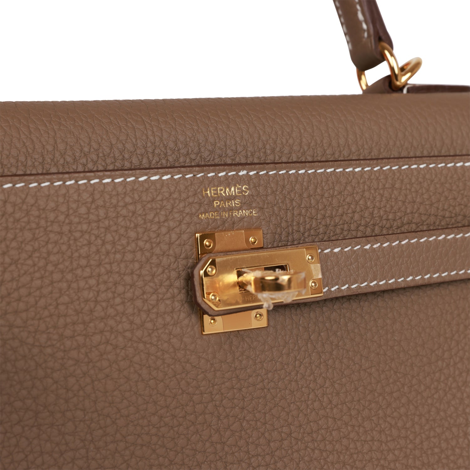 HERMES Kelly Retourne 25 Etoupe Togo Gold Hardware
