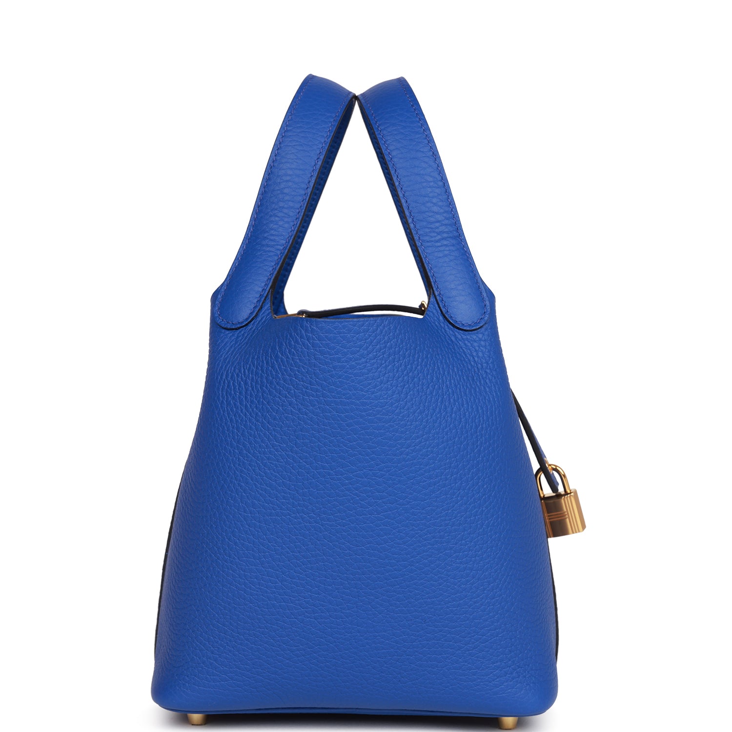 HERMES Picotin Lock 18 Bleu Royal Clemence Gold Hardware