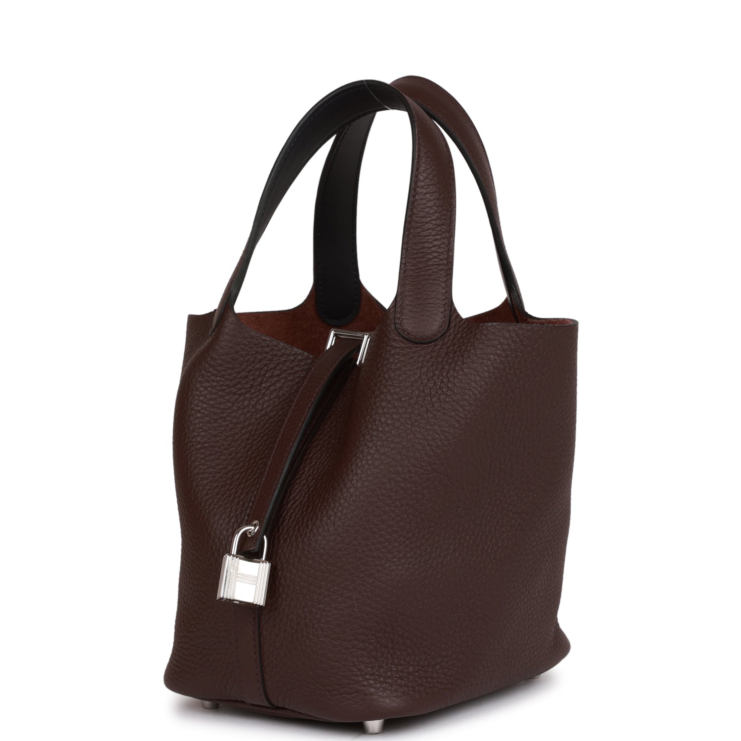 HERMES Eclat Picotin Lock 18 Rouge Sellier Clemence Palladium Hardware