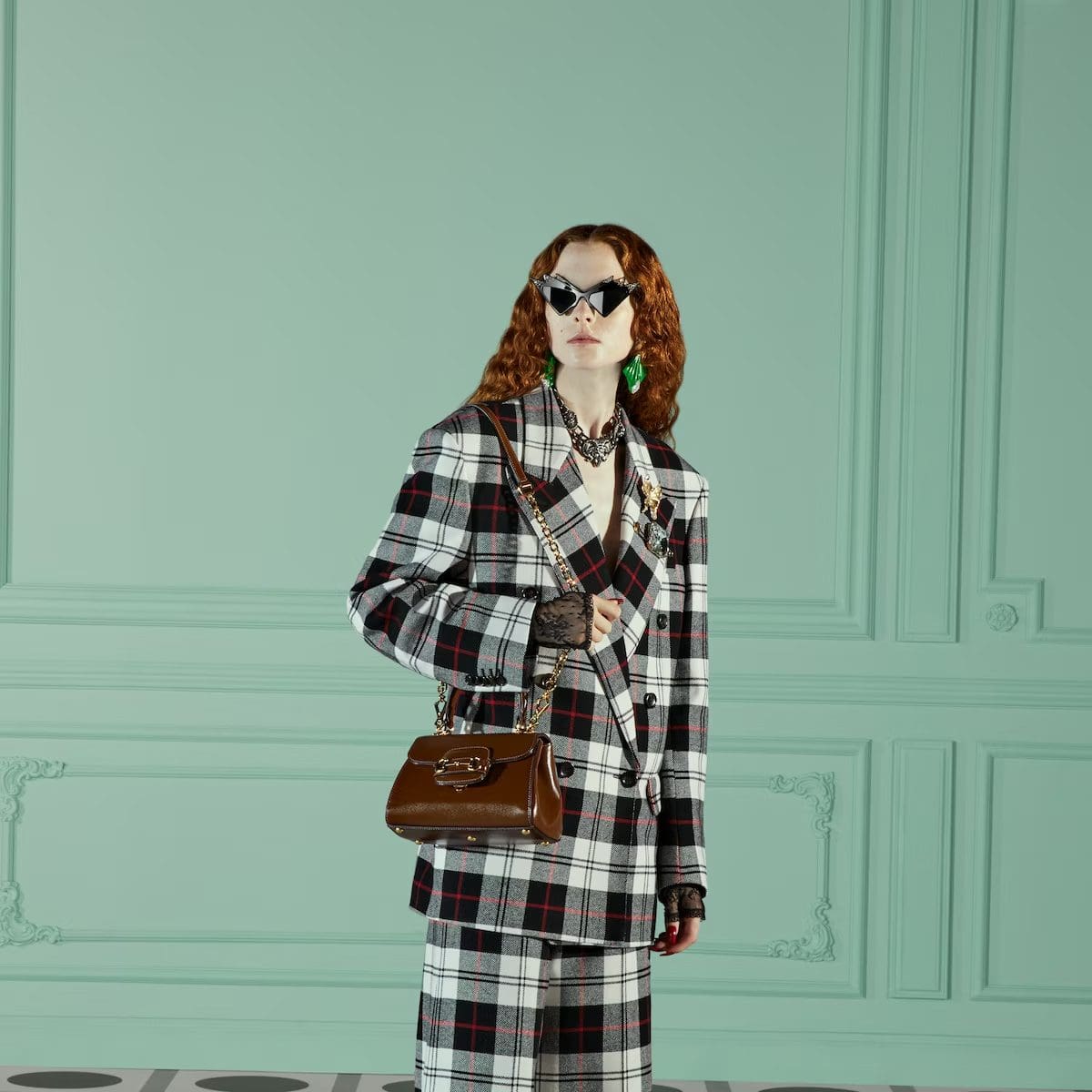 GUCCI HORSEBIT 1955 MINI BAG??BROWN??