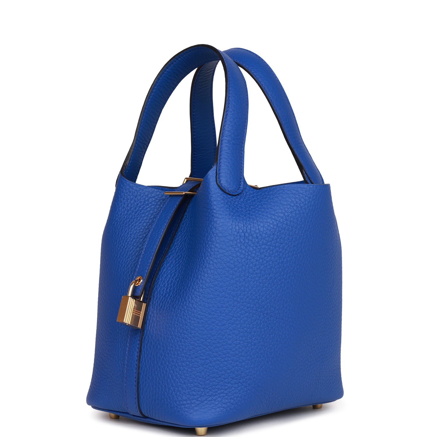 HERMES Picotin Lock 18 Bleu Royal Clemence Gold Hardware