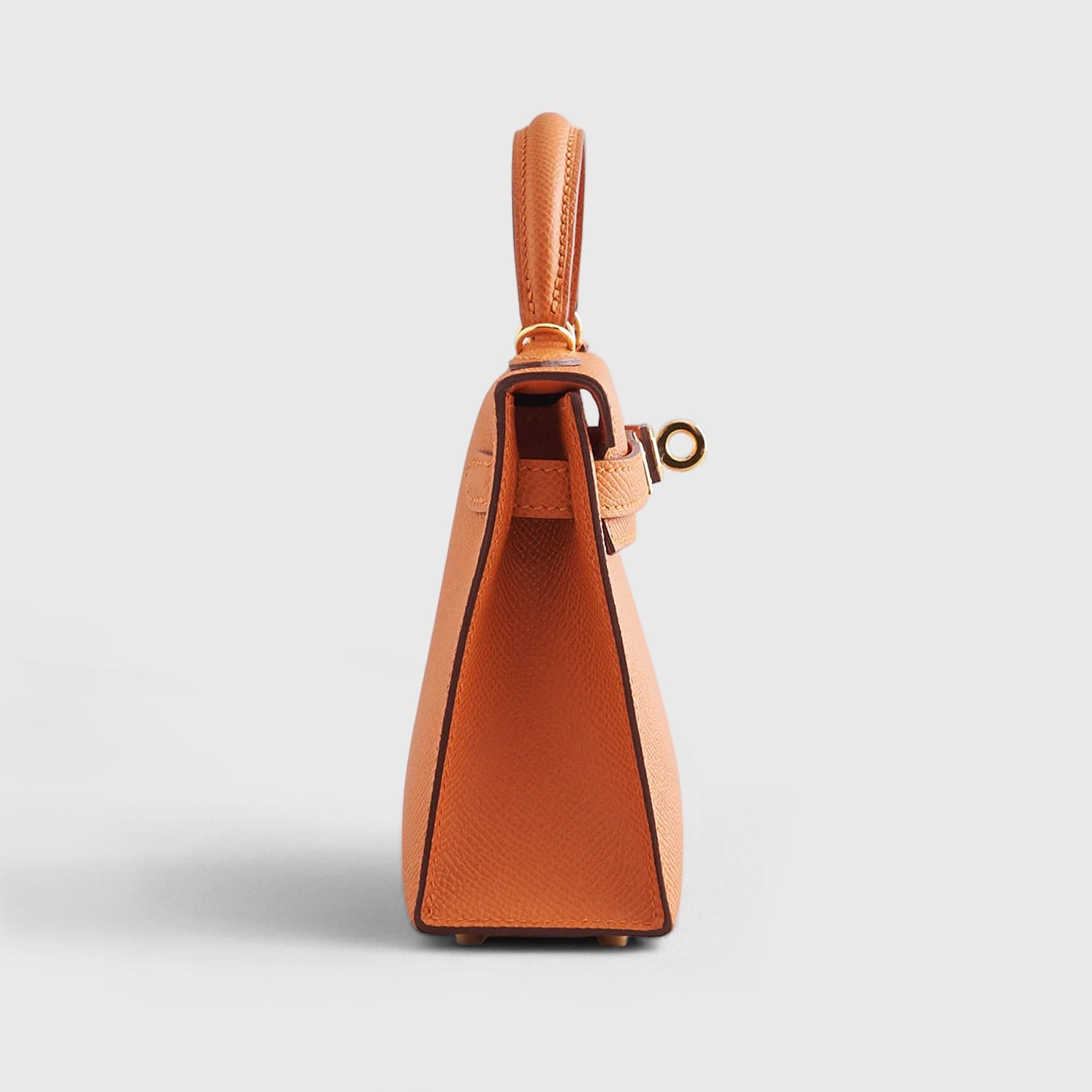 HERMES Kelly Mini Epsom Orange Gold Hardware