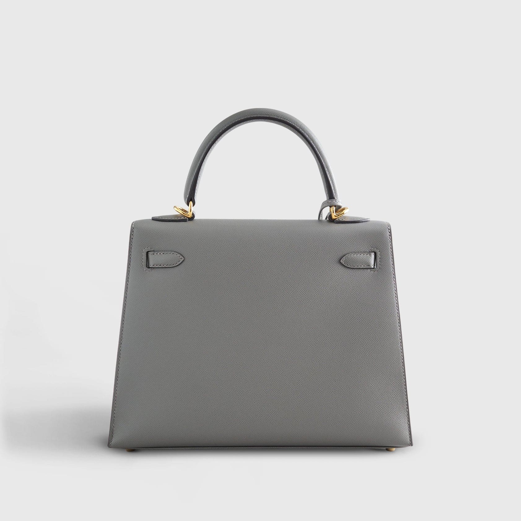 HERMES Kelly 25 Veau Madame Gris Meyer Sellier Gold Hardware