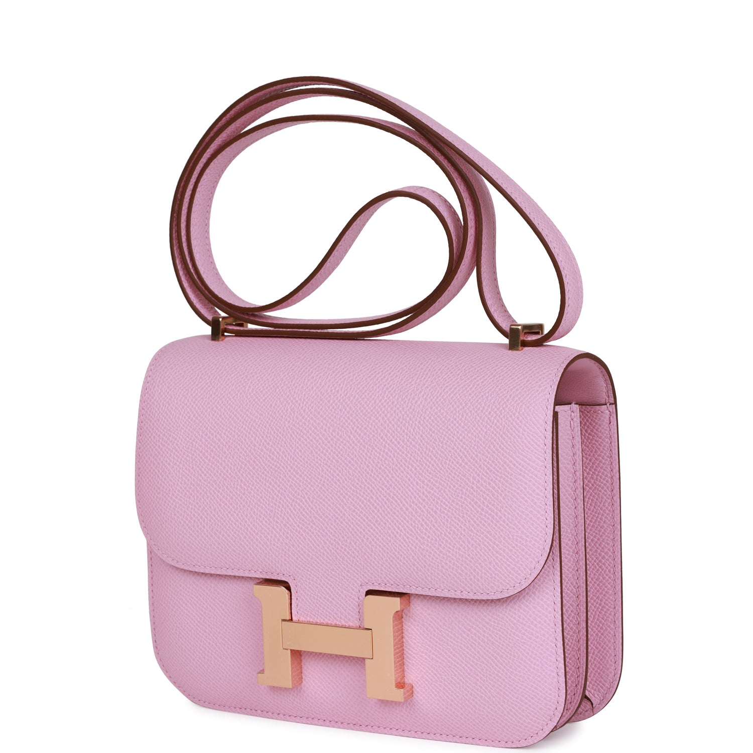 HERMES Constance 18 Mauve Syestre Epsom Rose Gold Hardware