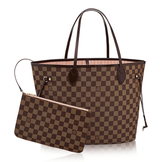 LOUIS VUITTON N41603 Neverfull MM Shoulder Bag Damier Ebene Canvas