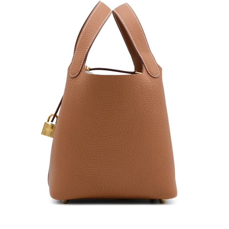 HERMES Gold Clemence Picotin Lock 18 Gold Hardware