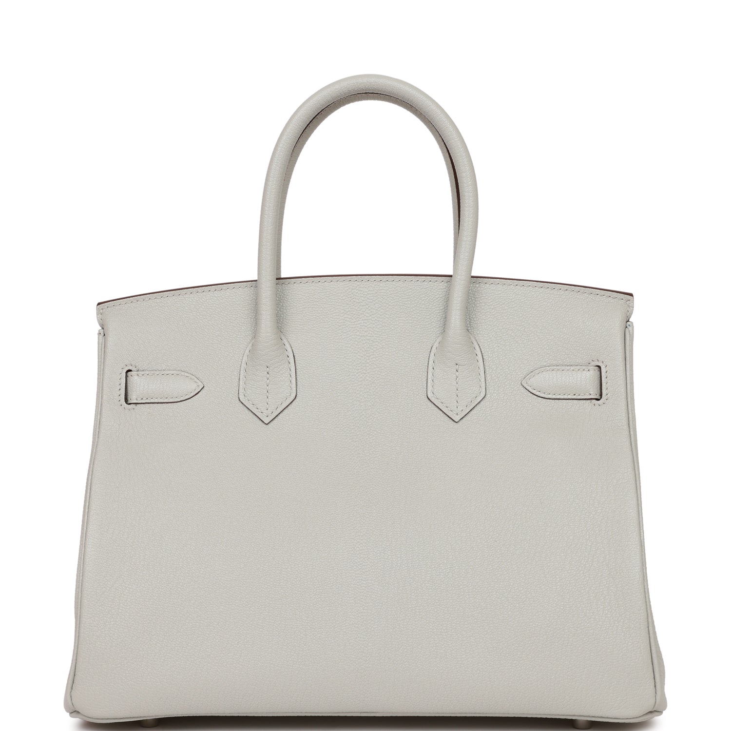 HERMES Special Order (HSS) Birkin 30 Gris Perle Verso Chevre Brushed Palladium Hardware