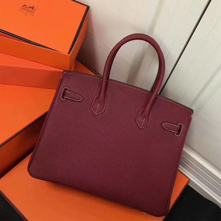 HERMES BIRKIN BAG 30 (Garnet red）