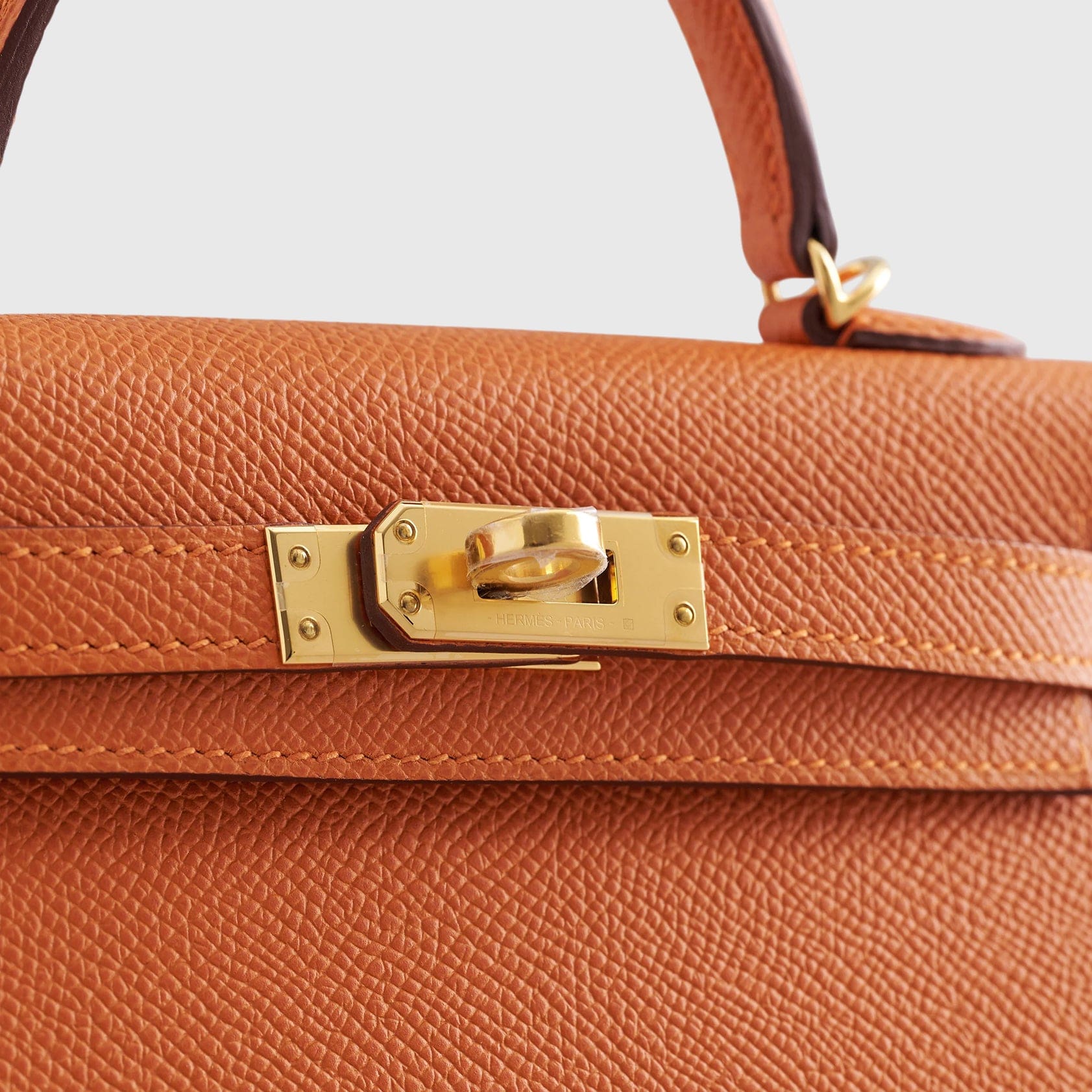 HERMES Kelly Mini Epsom Orange Gold Hardware