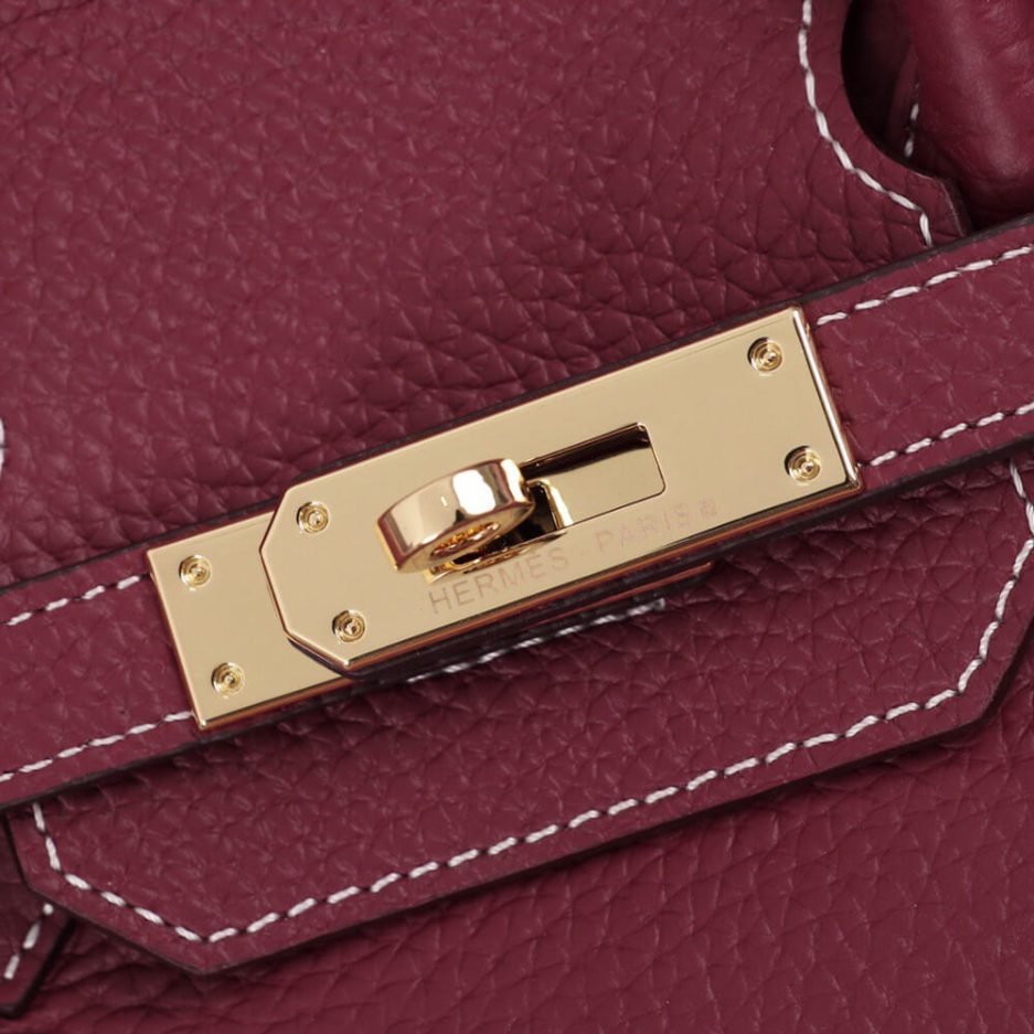 HERMES BIRKIN BAG 25 (Garnet red）