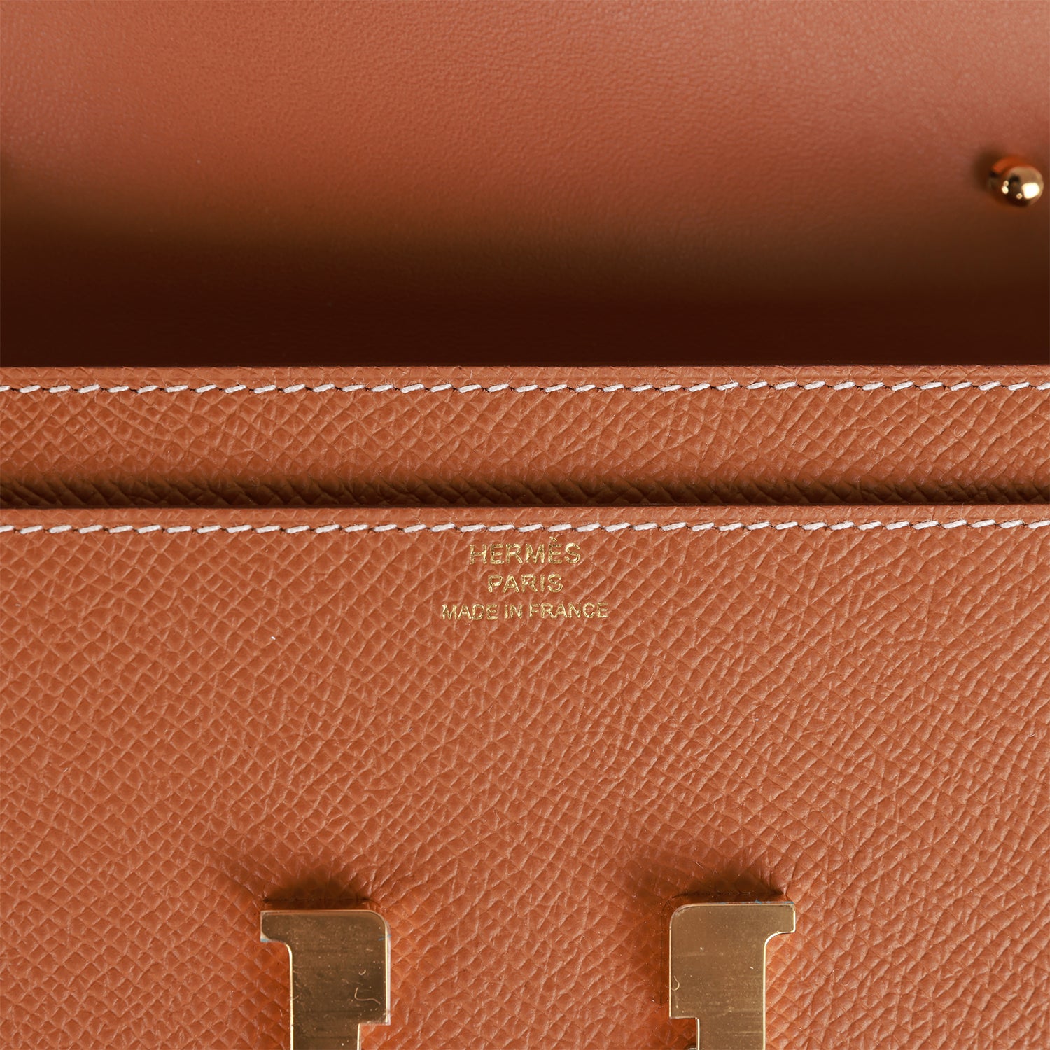 HERMES Constance Wallet To Go Gold Epsom Gold Hardware