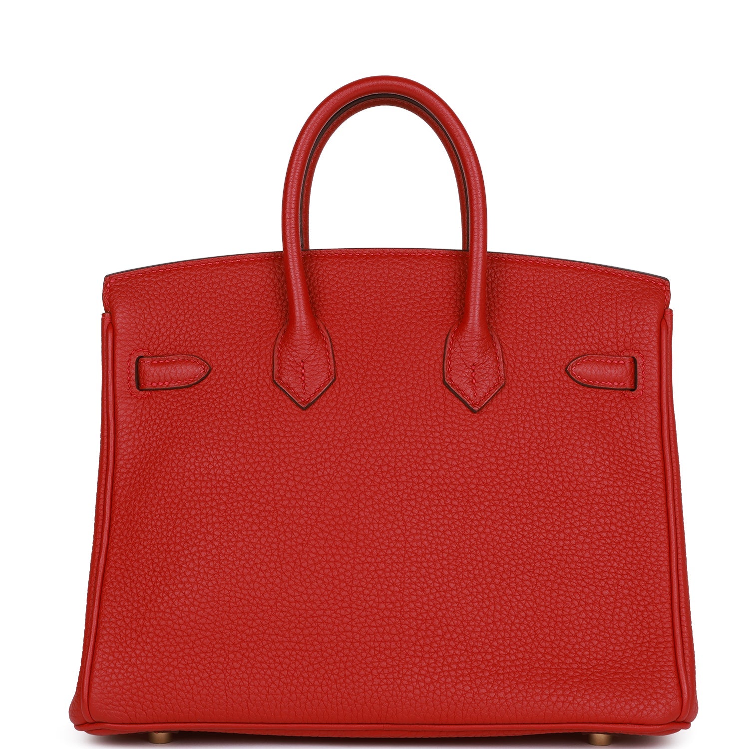 HERMES Birkin 25 Rouge Vif Togo Gold Hardware