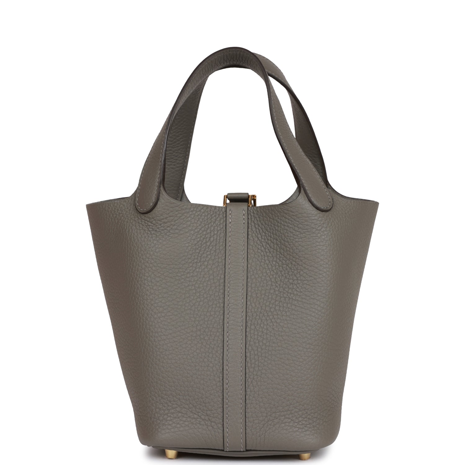 HERMES Picotin Lock 18 Gris Meyer Clemence Gold Hardware