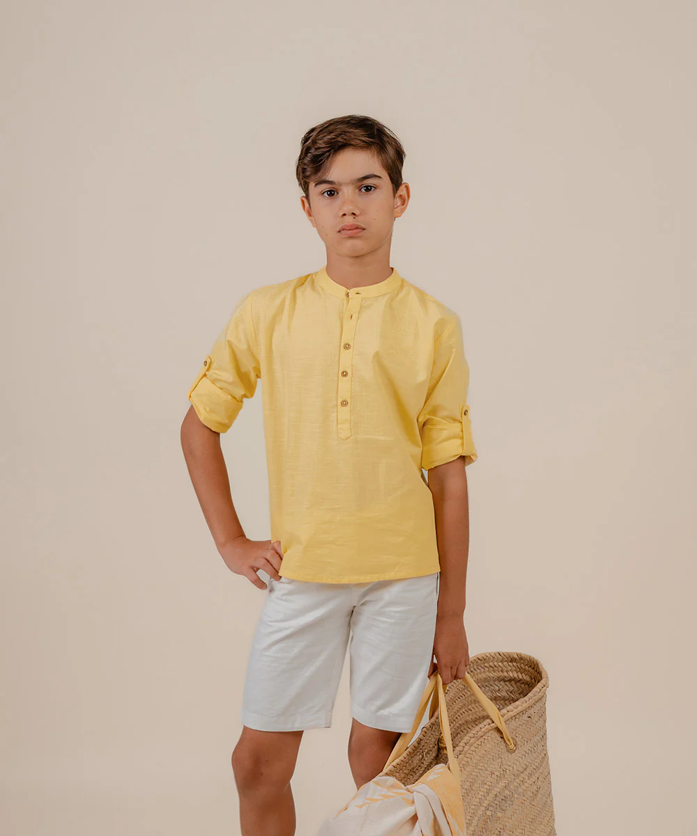 Cotton linen shorts