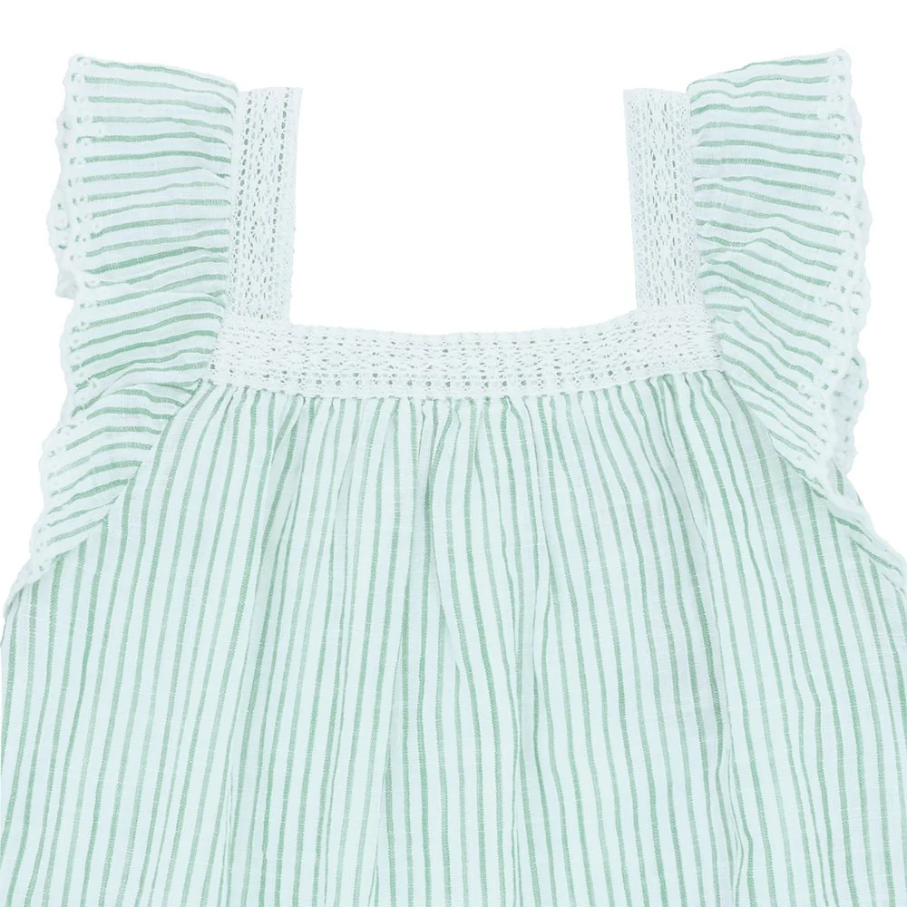 Flounce sleeve tiered dress