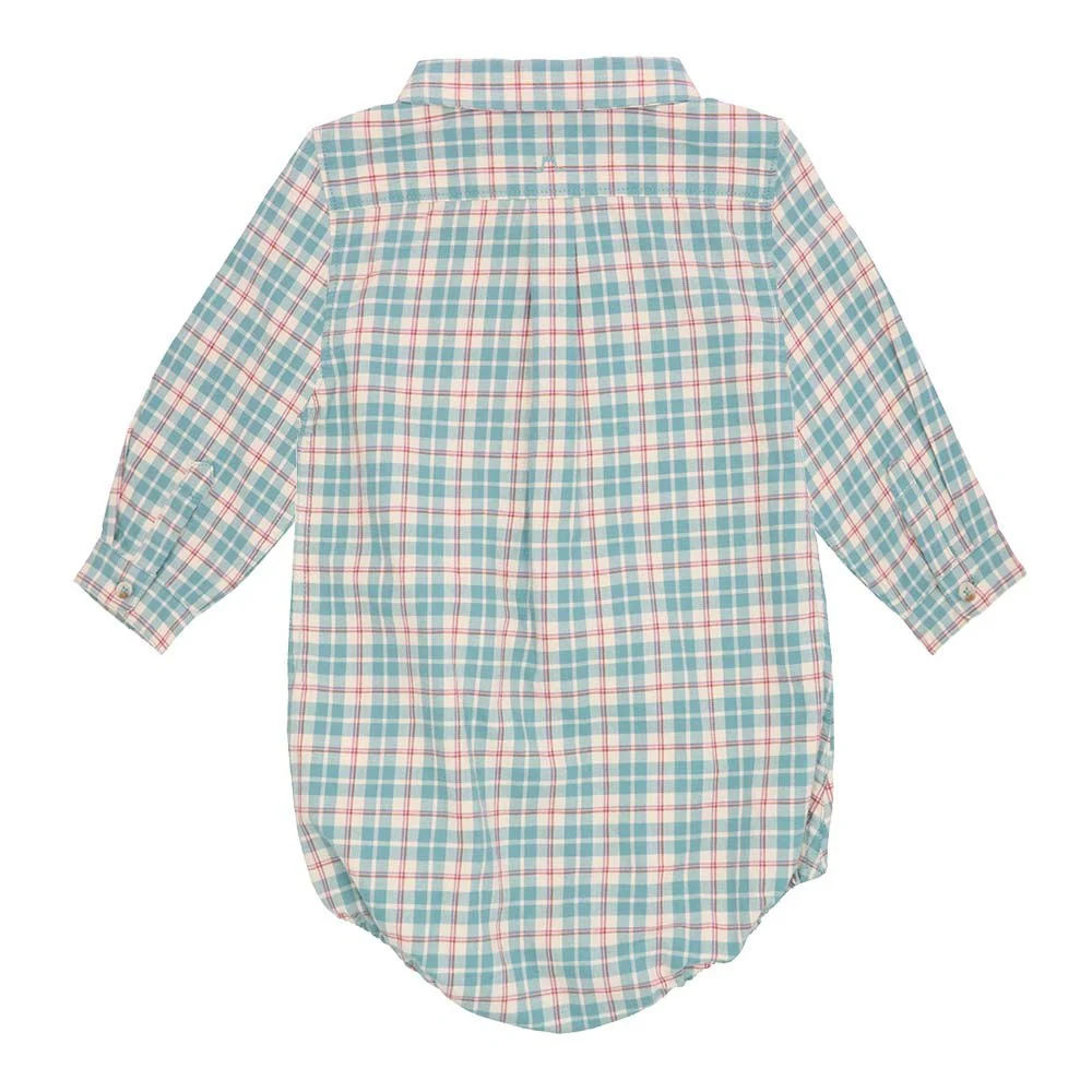 Cotton twill romper shirt