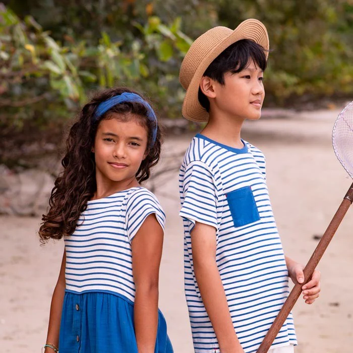 Cotton Gauze Striped Dress