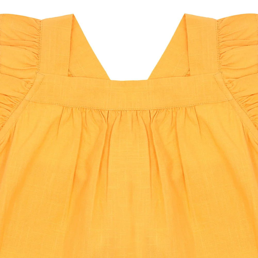 Flounce Sleeve Cross-back blouse