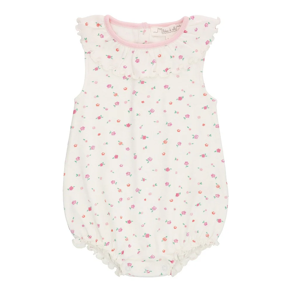 Flounce collar romper