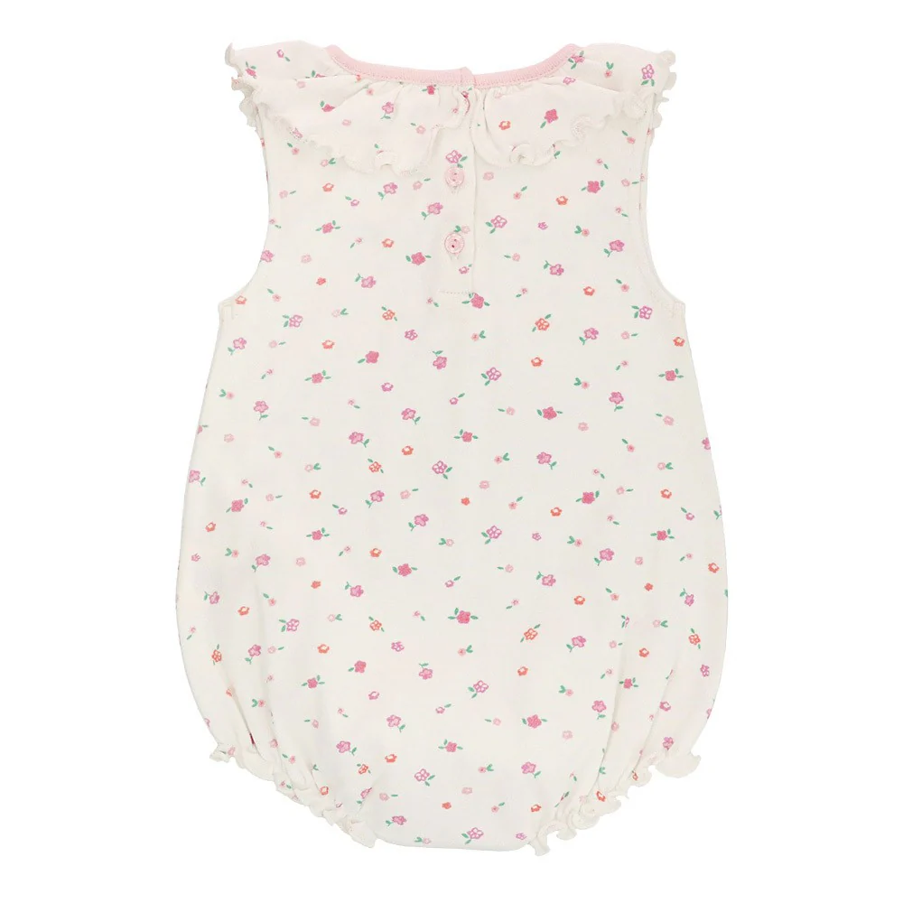 Flounce collar romper