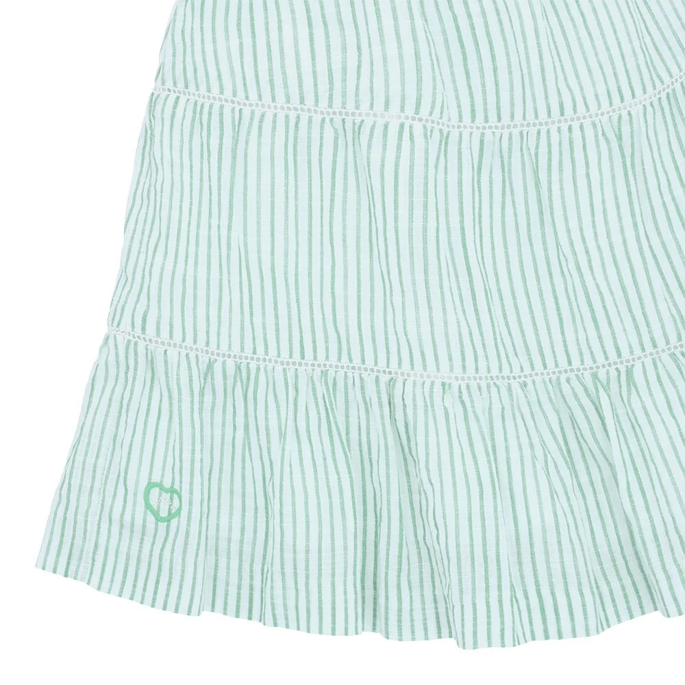 Flounce sleeve tiered dress