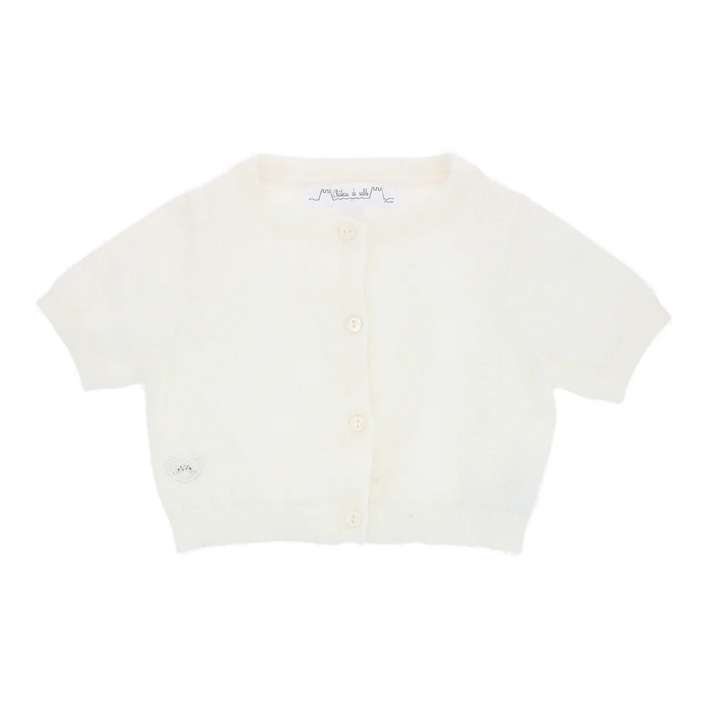 Fluffy cropped cardigan