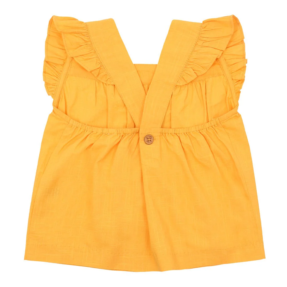 Flounce Sleeve Cross-back blouse