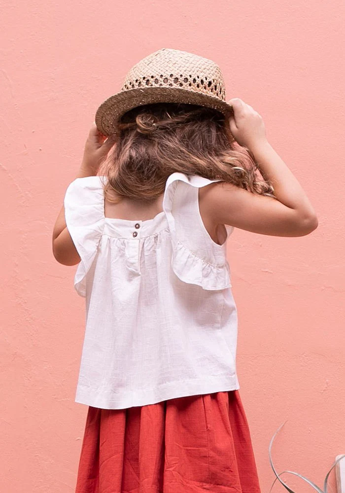 Flounce Sleeve Blouse