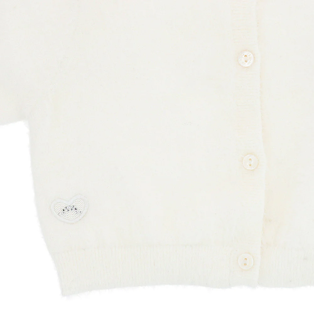 Fluffy cropped cardigan