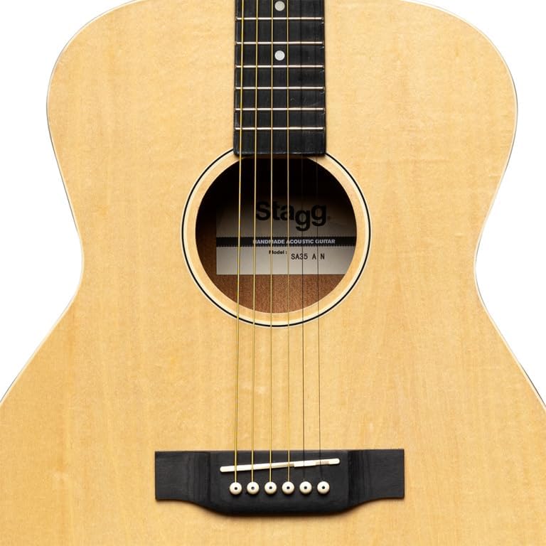 Stagg 6 String Acoustic Guitar, Right, Natural (SA35 A-N)