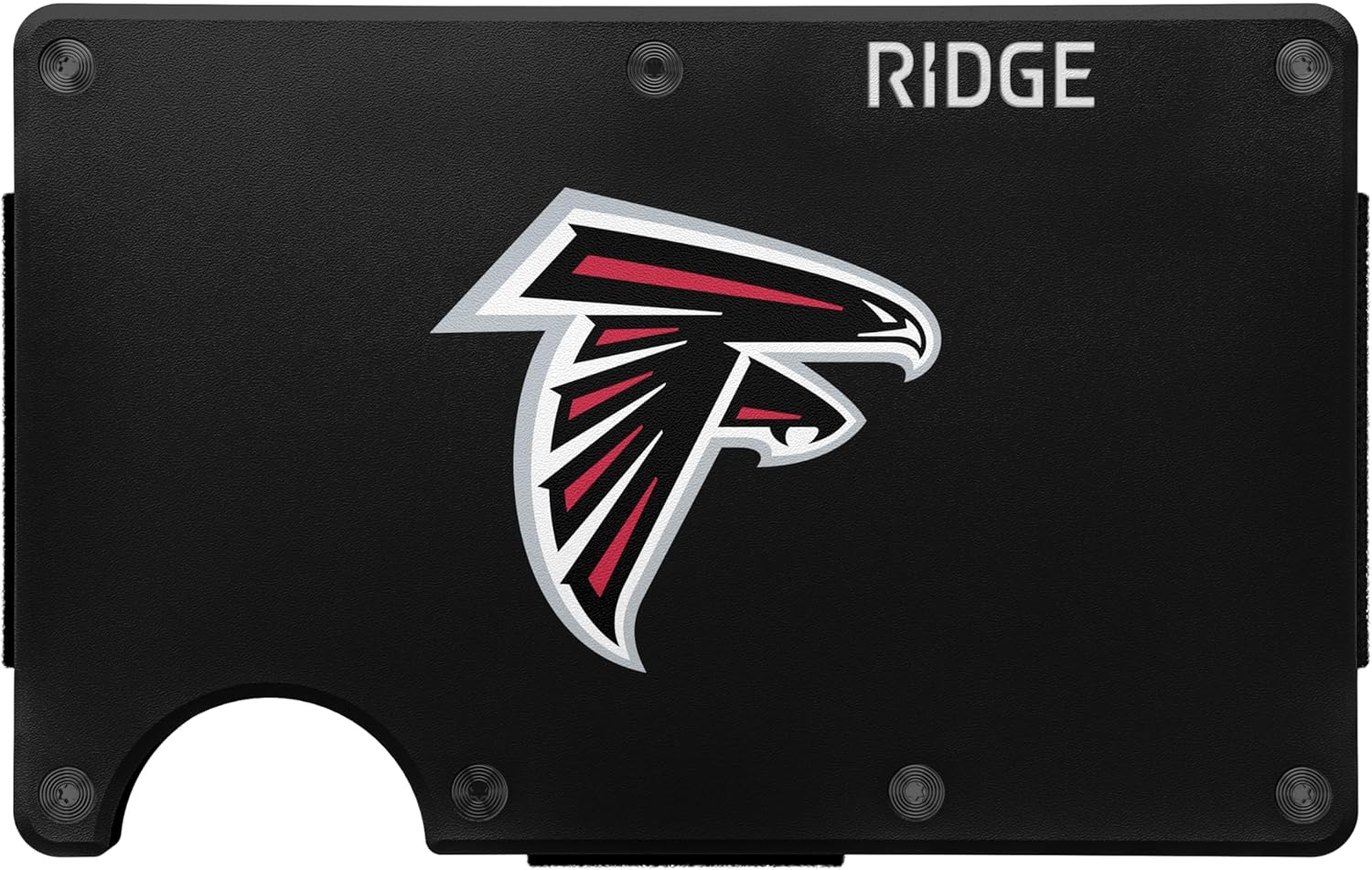 The Ridge NFL Edition, Mens Minimalist Aluminum Metal Wallet - Rfid Blocking, Elastic, Slim Front Pocket Credit Card Holder with Both Cash Strap and an additional Money Clip