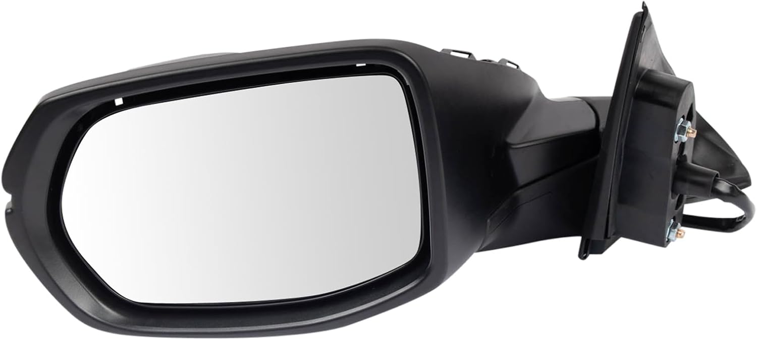 TRQ Driver Side Power Heated Mirror Smooth Black Paint to Match Compatible with 2017-2022 Honda HR-V EX EX-L HO1320309
