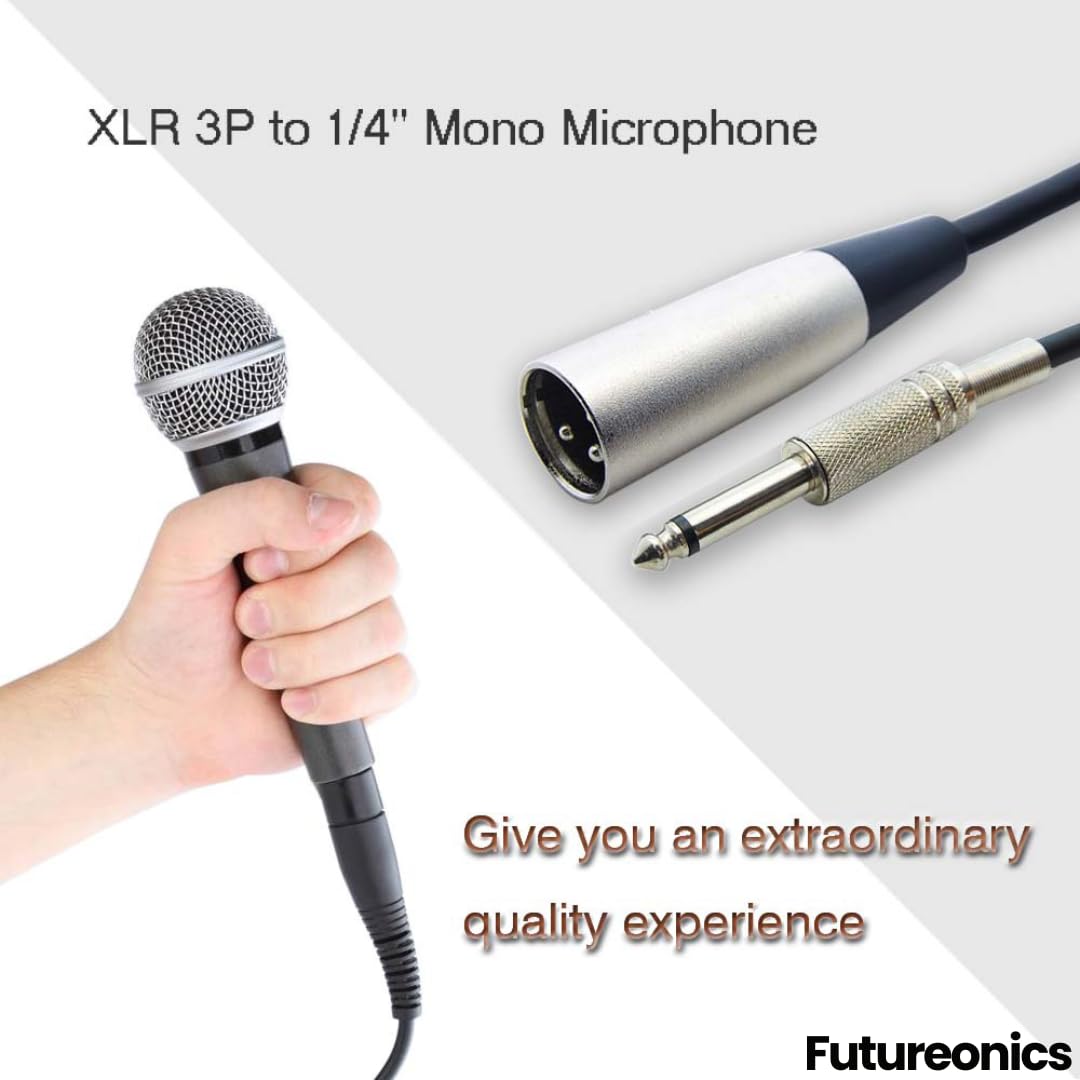 (50 Pack 25Ft XLR 3P Male to 1/4