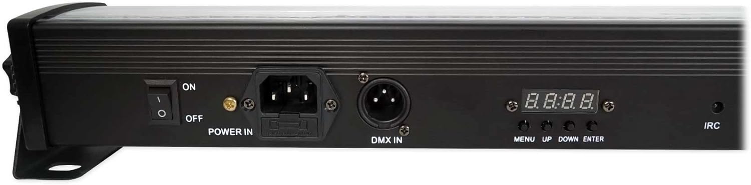 Rockville ROCKSTRIP 252 Bundle: (4) LED RGB DMX 5-Channel Color Strip Wash Light Bars, (2) RLB60 Padded Travel Bags for Light Strips, for DJs, Stages, and Event Lighting, 6-Items