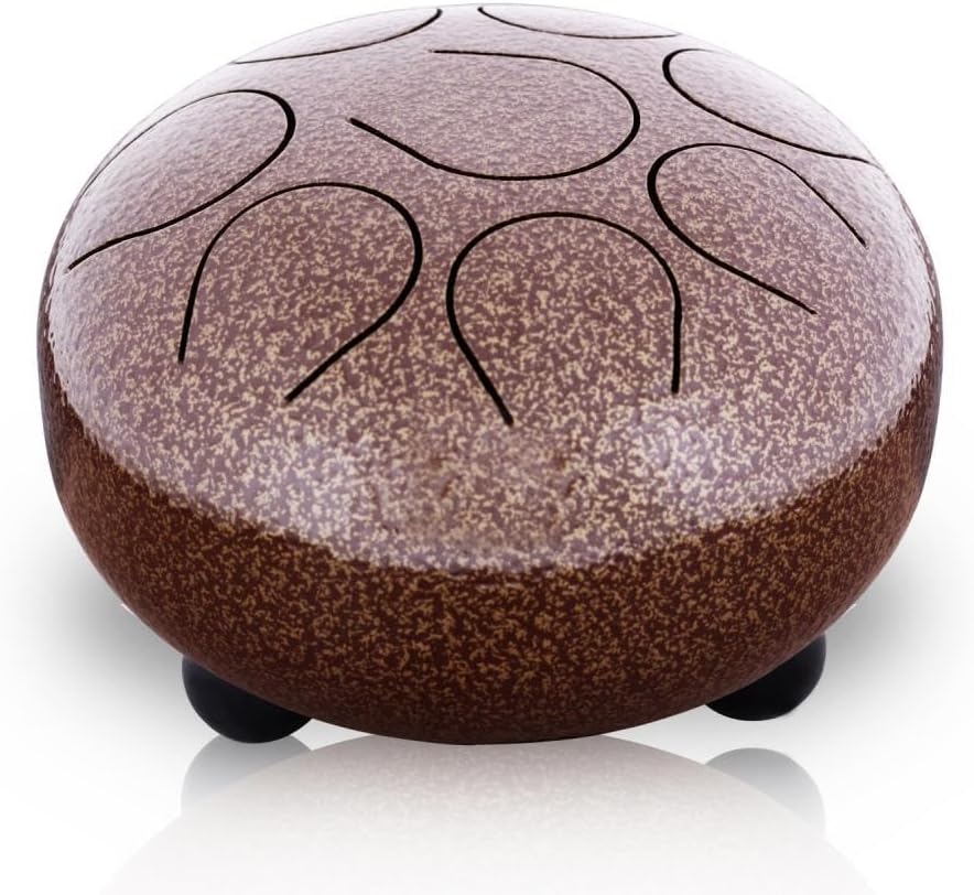 Pyle Professional Pan Drum, Steel Pan, Finger Steel Drum, Harmonic Handpan - Includes Rubber Mallet and Travel Bag (PHDRUM84)