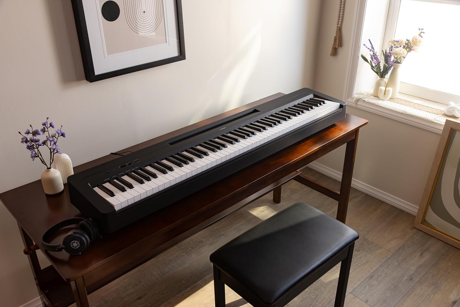 Yamaha Weighted Action 88-Key Digital Piano , Includes Power Adapter and Sustain Foot Switch